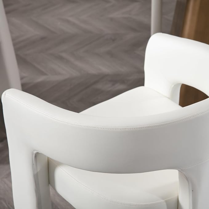 BESTANO Set of 3 Modern PU Leather Upholstered Dining Chairs - Image 5