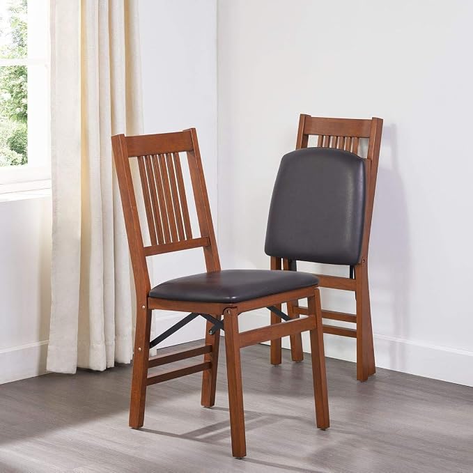MECO Stakmore True Mission Wooden Folding Chairs - Image 2