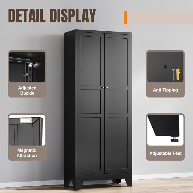 Yizosh Metal Storage Cabinet - Image 4