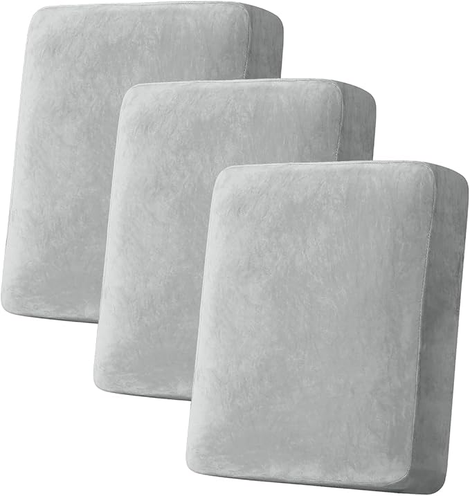 Couch Cover Stretch Velvet Sofa Cushion Cover 3-Piece by Taque