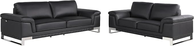 Blackjack Furniture Weston Collection Genuine Italian Leather Living Room Sofa - Image 2
