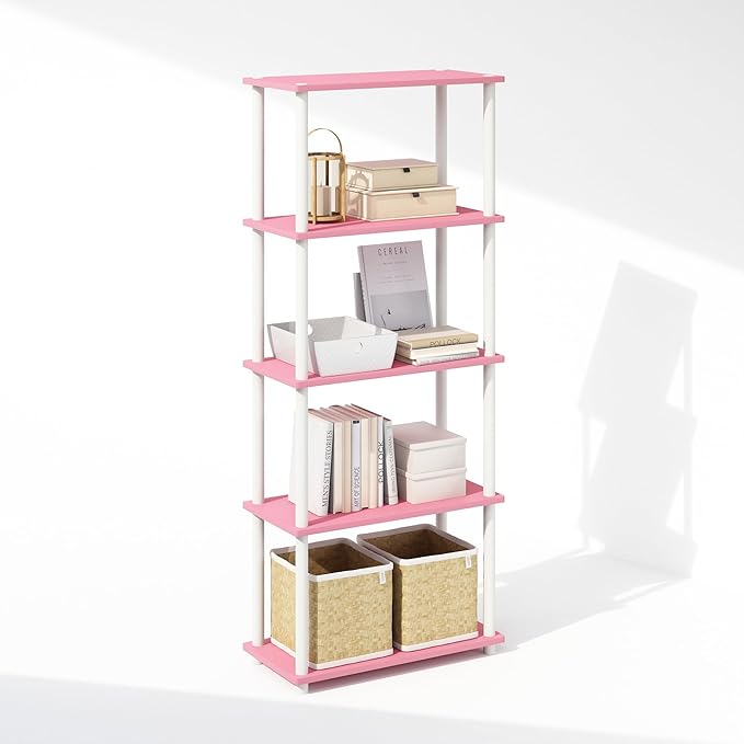 Furinno Turn-N-Tube Book Shelf, 5-Tier Bookshelf, Bookcase by Furinno-FitsYourSpaceFitsYourBudget