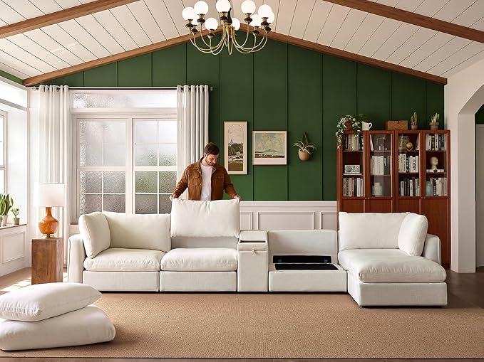 LINSY HOME Oversized Modular Sectional Sofa, Cloud Couch - Image 4