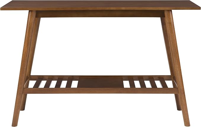 Linon Melissa Mid-Century Modern Walnut Console Table - Image 11
