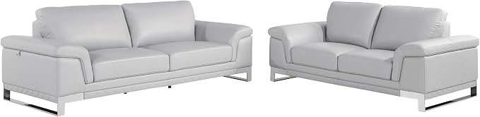 Blackjack Furniture Weston Collection Genuine Italian Leather Living Room Sofa - Image 2
