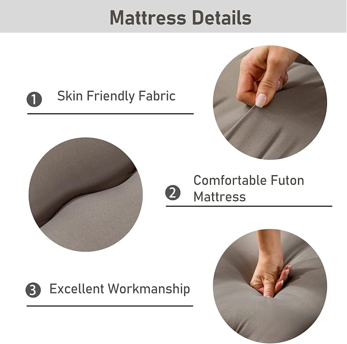 MAXYOYO Cot Japanese Floor Futon Mattress, Single Size Tatami Mat Sleeping Pad - Image 4