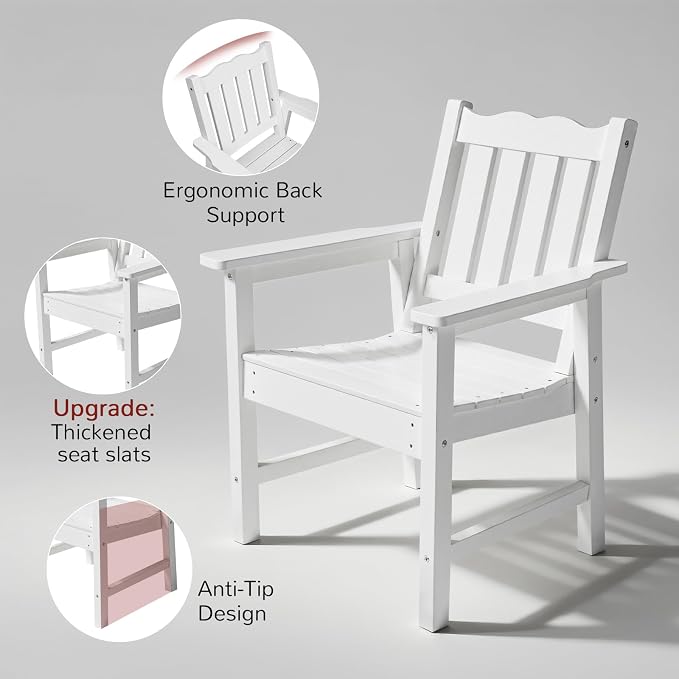 Stoog All-Weather Patio Chairs Set of 2, HIPS Outdoor Chairs - Image 8