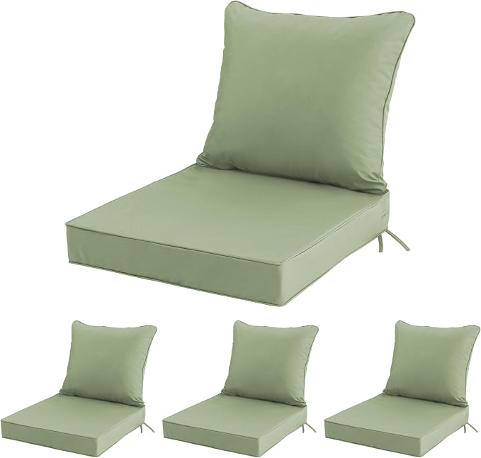 22x22 Inch Patio Chair Cushions Set of 4, Outdoor Furniture Cushions by Unknown