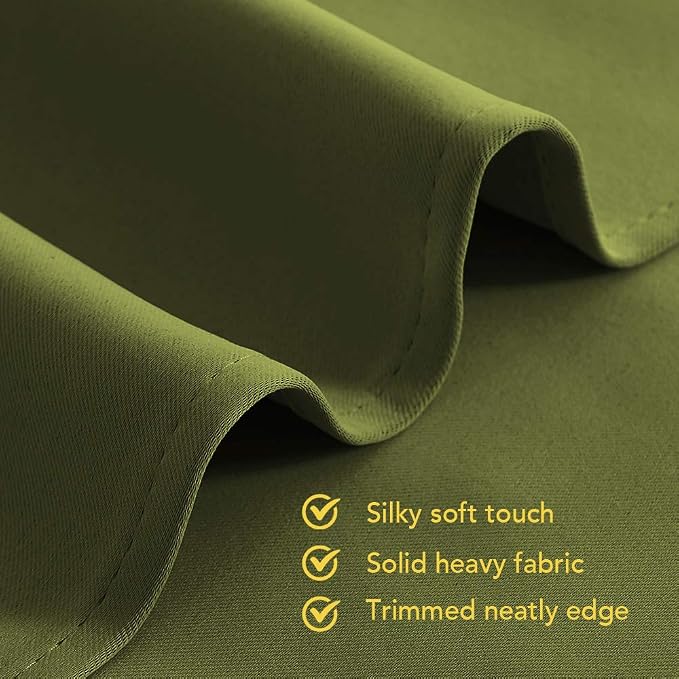 NICETOWN Blackout Window Curtains 70" L, 2 Panels, 34 inch, Olive Green - Image 5