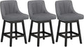 YaFiti Swivel Bar Stools Set of 3, 26 Inch Counter Height Bar Stools by YaFiti