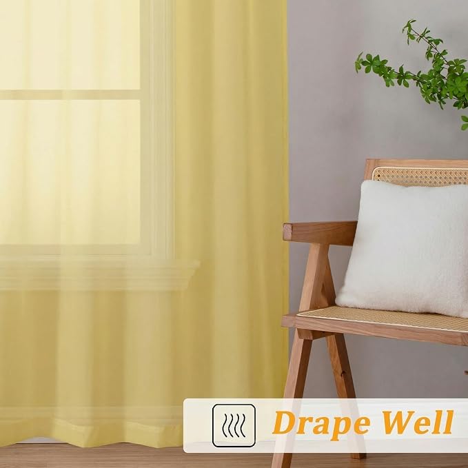 Gwine Extra Long Sheer Curtains 108 Inches Long - Image 6