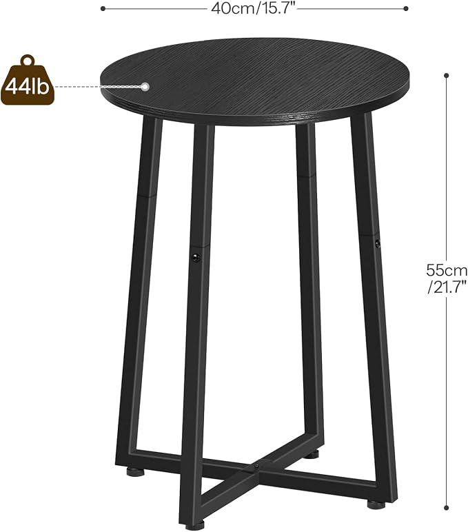 HOOBRO Side Table, Round End Accent Table - Image 3