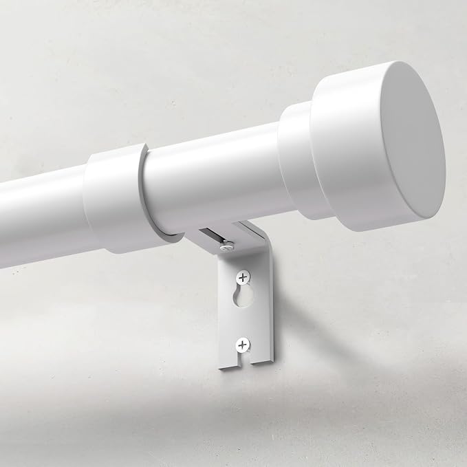 IFELS Heavy Duty Curtain Rods for Windows 48 to 84 Inch, 1 Inch Adjustable by IFELS