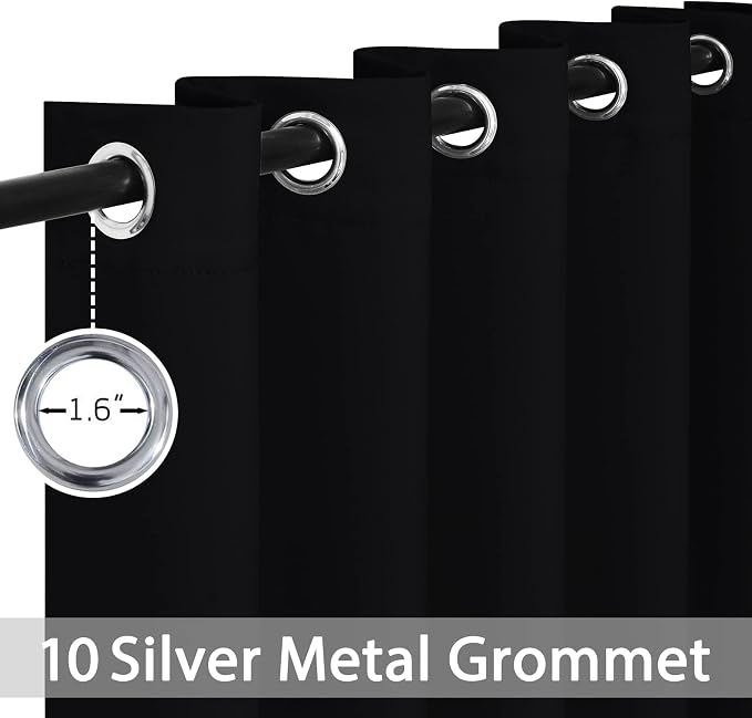 Yakamok 84 Inch Length 100% Blackout Curtains - Image 3