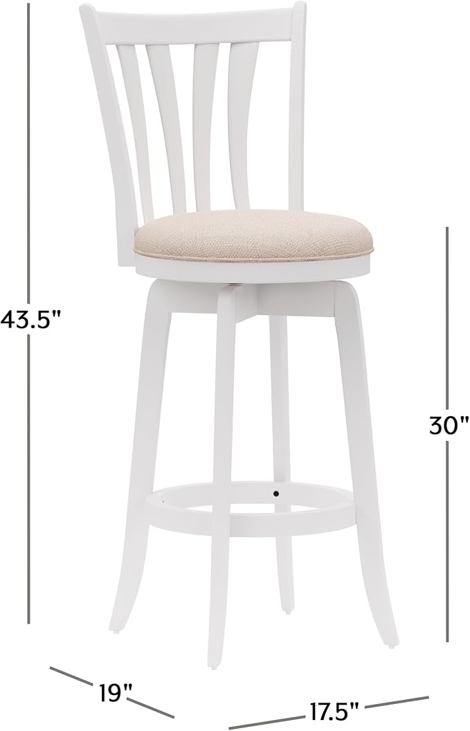Hillsdale 29.5" Savana Wood Swival Bar Height Stool - Image 3