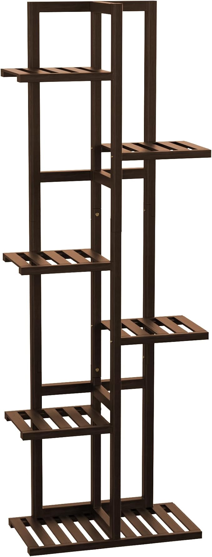 ROMGUAR CRAFT 6 Tier Bamboo Plant Stand Indoor, Wood Tall Flower Holder Corner - Image 7