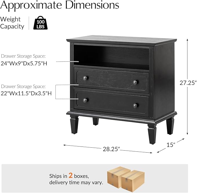 HULALA HOME Farmhouse End Table - Image 2