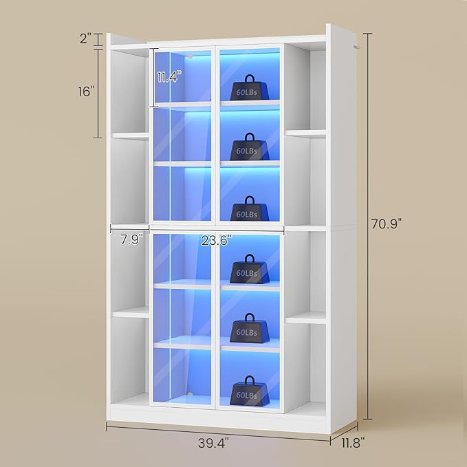SEDETA 71" Display Cabinet - Image 2