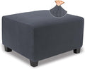 NeColorLife Stretch Ottoman Cover Square Oversized Soft Knitted Jacquard Thick by NeColorLife