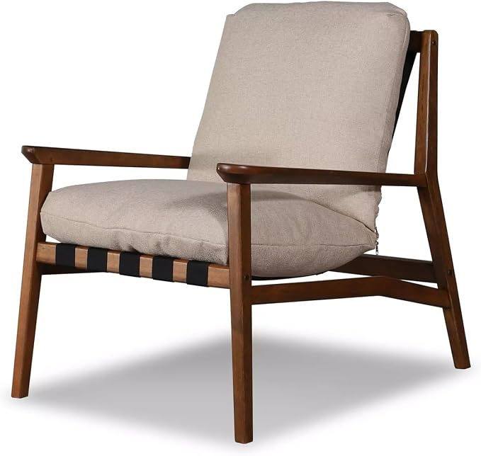 Grain Wood Furniture Solid Wood Mid Century Lounge Chair - Image 5