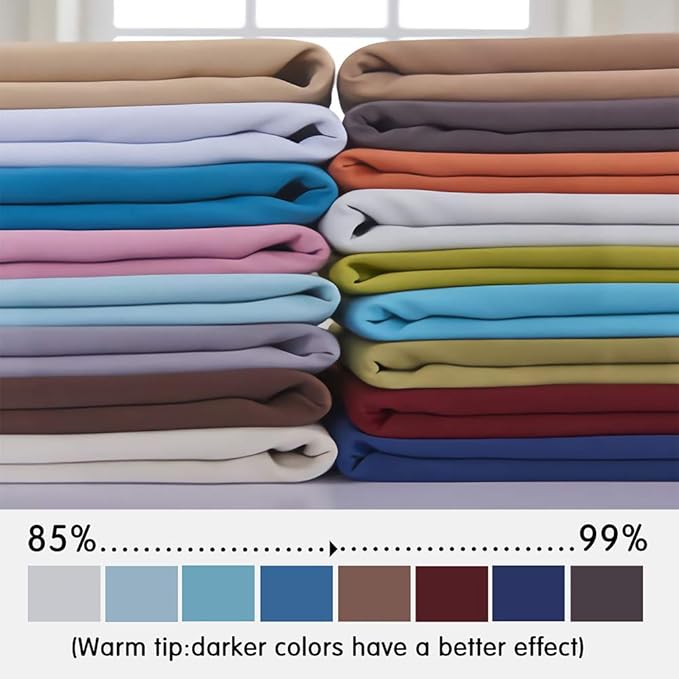 Yakamok Curtains 63 Inch Length Room Darkening Thermal Insulated Soft and - Image 3