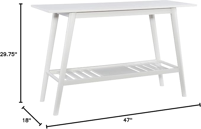 Linon Melissa White Mid Century Console Table - Image 16