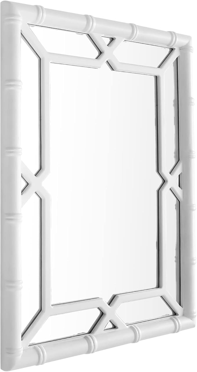 Bamboo-Look Solid Wood Window Pane Mirror 23" X 31" - Image 2