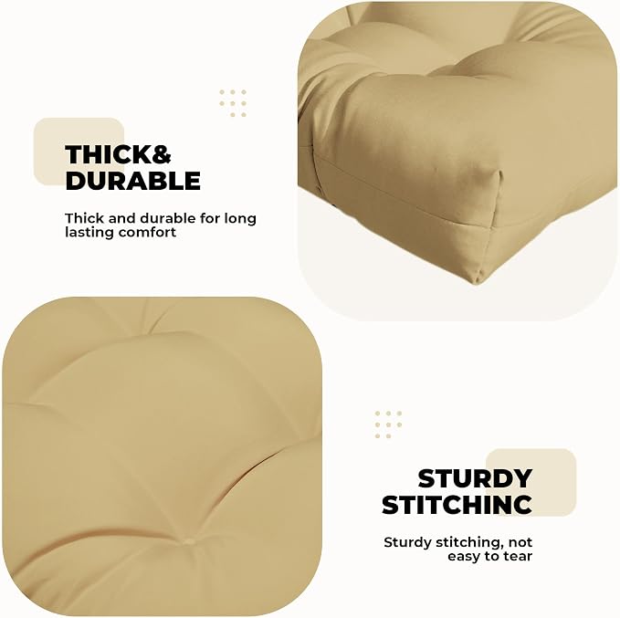 DANGHOOGY Wicker Chair Cushions, Waterproof Outdoor Loveseat Cushions - Image 5
