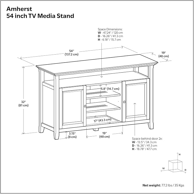 SIMPLIHOME Amherst TV Stand - Image 14