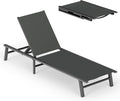 Ciokea Foldable Outdoor Lounge Chair, No Assembly Patio Chaise Lounge Outdoor by CIOKEA