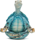 VVGIFTS Sea Turtle Meditation Yoga Decor, Garden Figurine Sea Turtle Meditating by Qifuyeah