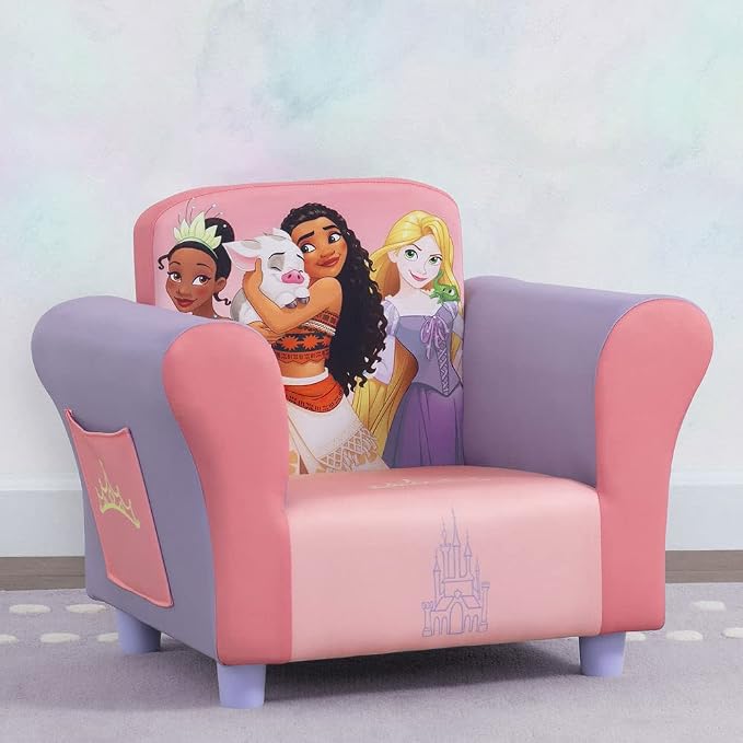 Delta Children Upholstered Chair, Disney Princess - Image 2