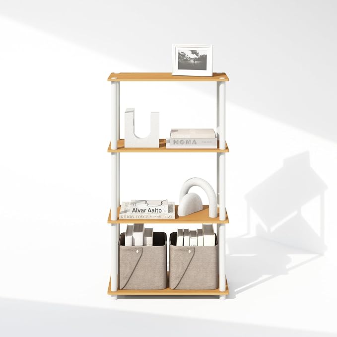 Furinno Turn-N-Tube Book Shelf, 4-Tier Bookshelf, Bookcase - Image 7