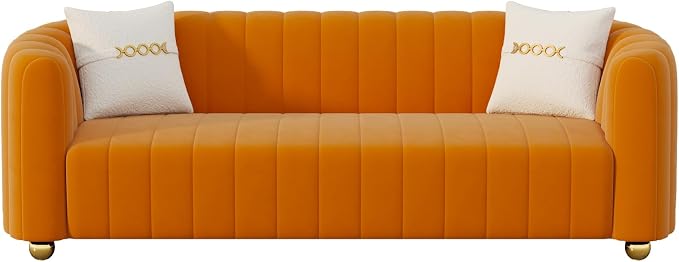 KEAI 83.46" Velvet Couch for Living Room Large Modern Sofa - Image 9