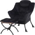 Tiita Lazy Chair with Ottoman, Comfy Leisure Sofa Armchair with Ottoman by TiitaHome
