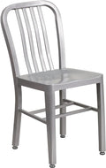 Flash Furniture Commercial Grade Silver Metal Indoor-Outdoor Chair by FlashFurniture