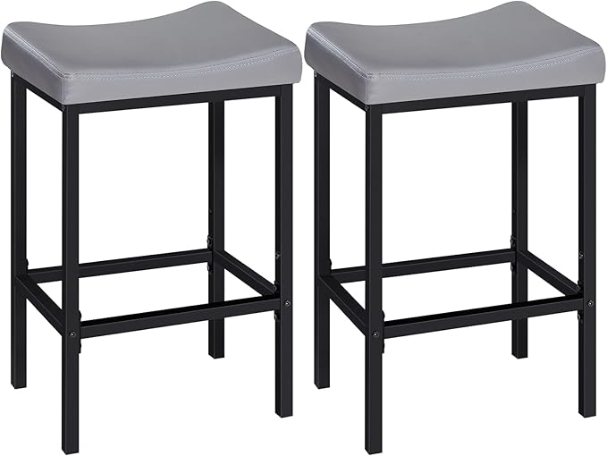 HOOBRO Bar Stools Set of 2, 24.8 Inches Bar Chairs, Counter Height Stools by HOOBRO