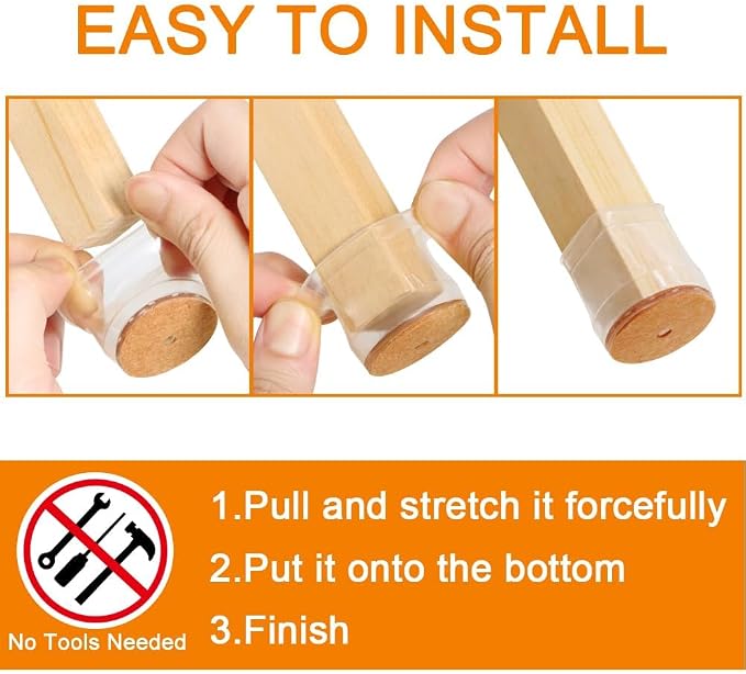 24 Pcs Chair Leg Floor Protectors - Image 6