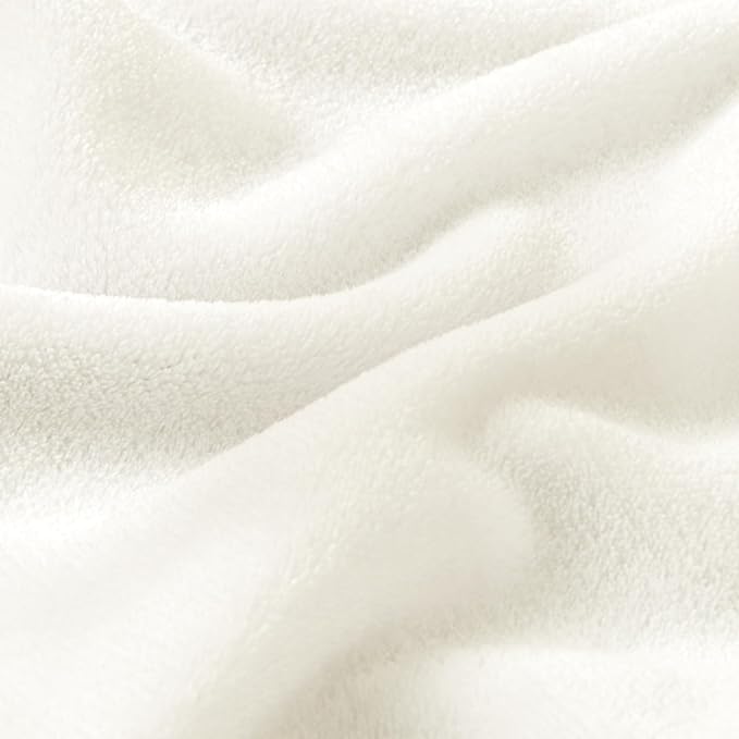 BEDELITE Fleece Blanket Full Size Cream Throw Blankets - Image 4