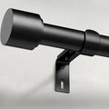 GEEBOBO Black Curtain Rods for Windows 48 to 84 Inch, 1 Inch Adjustable Heavy by GEEBOBO