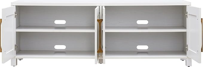 Henn&Hart Rectangular TV Stand for TV's up to 80" in White, TV Stands for the - Image 5