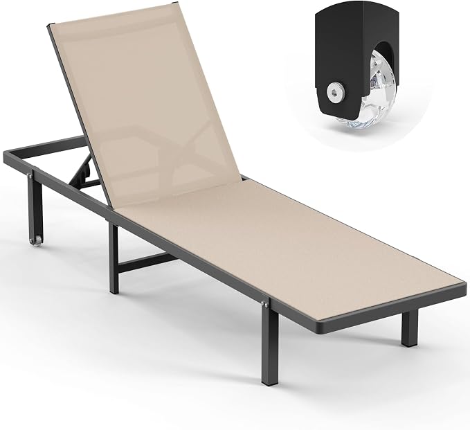 Chaise Lounge Outdoor, Aluminum Pool Lounge Chairs by Oasbira