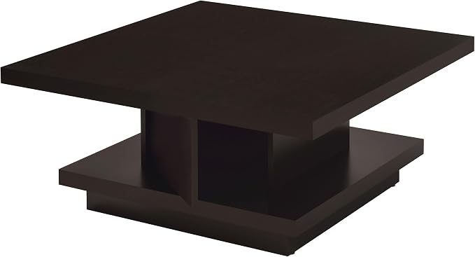 Modern Square Coffee Table 36 in, Wood Living Room Center Table - Image 7