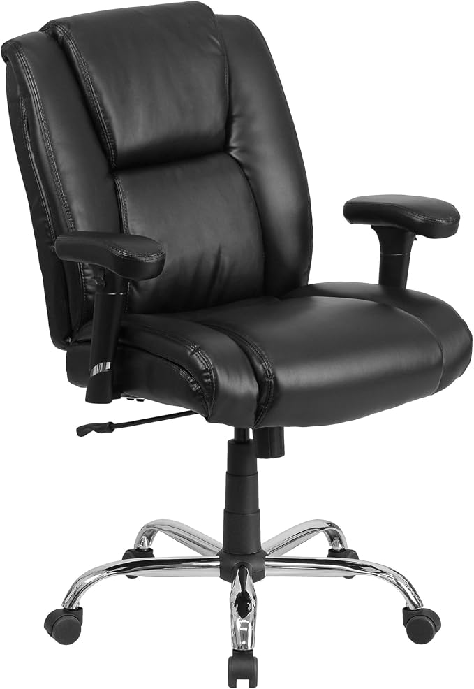 Flash Furniture HERCULES Series Big & Tall 400 lb. Rated Black LeatherSoft - Image 4