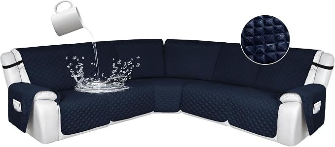 HDCAXKJ 100% Waterproof Reclining Sectional Couch Covers L Shape Recliner Sofa by HDCAXKJ