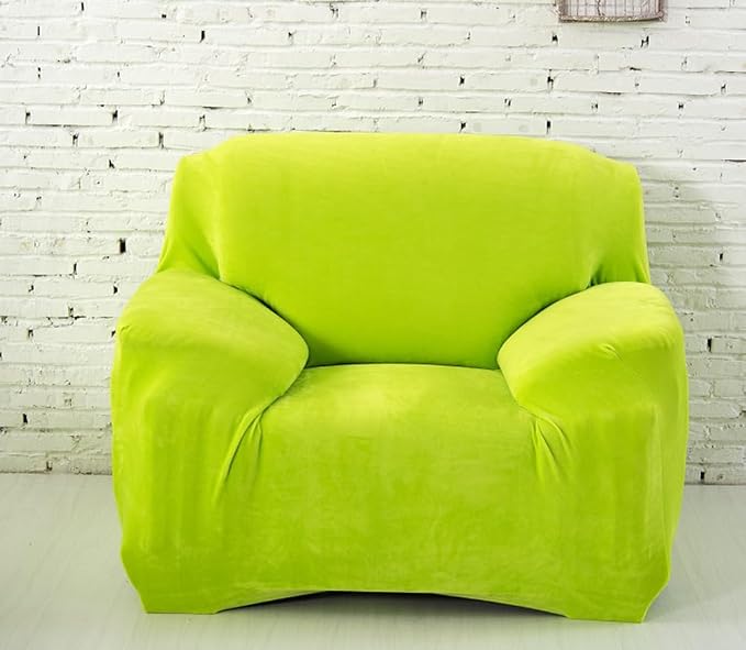 vctops 1-Piece Velvet Plush Stretch Chair Sofa Slipcover Soft Fuzzy Fluffy - Image 3