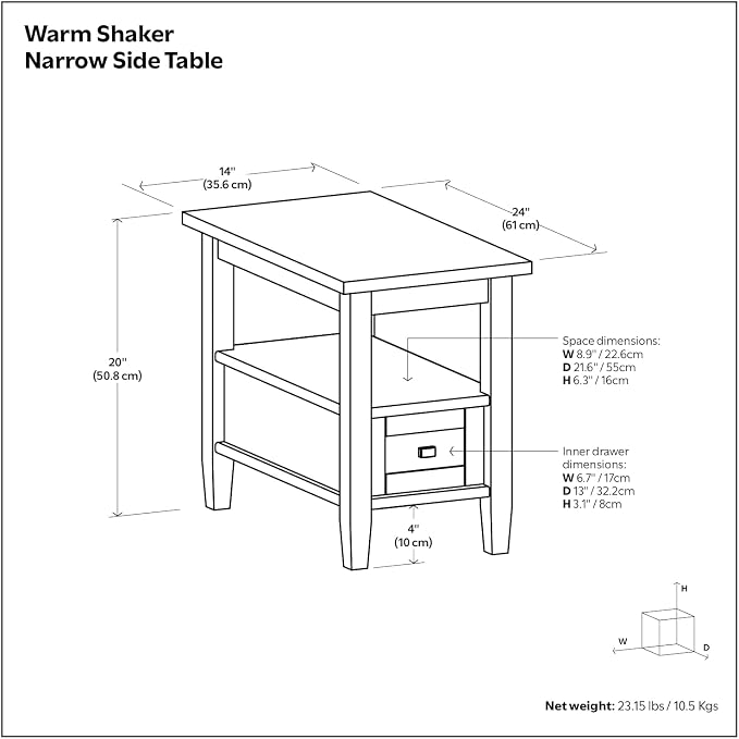 SIMPLIHOME Warm Shaker End Table - Image 3