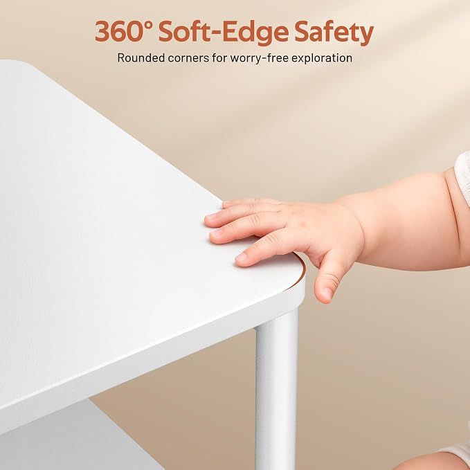 MISSLO Toddler Nightstand with Storage Basket Kids Night Stand with Large - Image 6