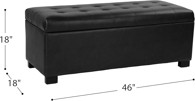 HomePop Large Tufted Storage Bench - Image 3