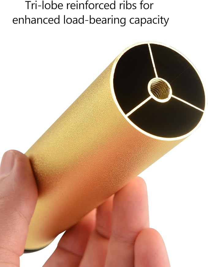 4 Pack Gold Furniture Legs 3 Inch Dresser Support Feet Metal Cabinet Adjustable - Image 7